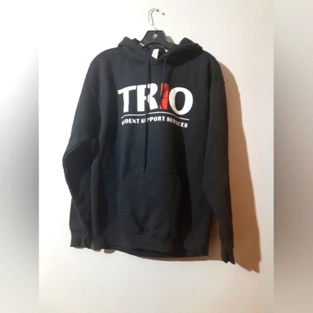 Black Hoodie Long Sleeve  for Men Northhwestern Trio Graphic Size M